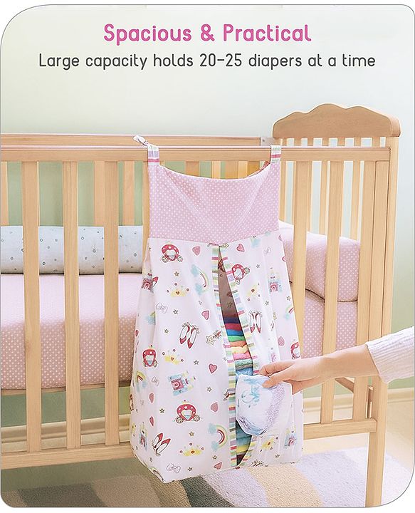 Babyhug Diaper Stacker Transport Print - Multicolor| Easy to Install| Smart Storage| Machine Washable| Easy Access