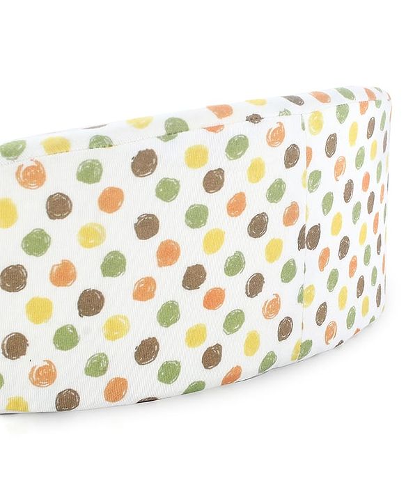 Babyhug Premium Memory Foam Pregnancy Wedge Pillow Polka Dots - Multicolor| 100% Cotton Cover| Soft & Breathable| Belly & Back Support| Compact & Travel Friendly| Healthy Posture