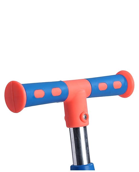 Babyhug 3 Wheel Foldable Kids Scooter With LED Light 4 Level Height Adjustment - Orange & Blue