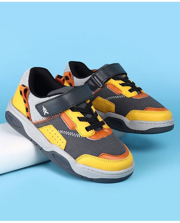 Pine Kids Casual Shoes with Velcro Closure - Yellow