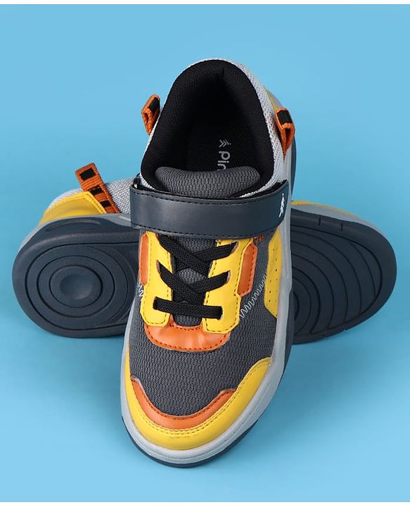 Pine Kids Casual Shoes with Velcro Closure - Yellow