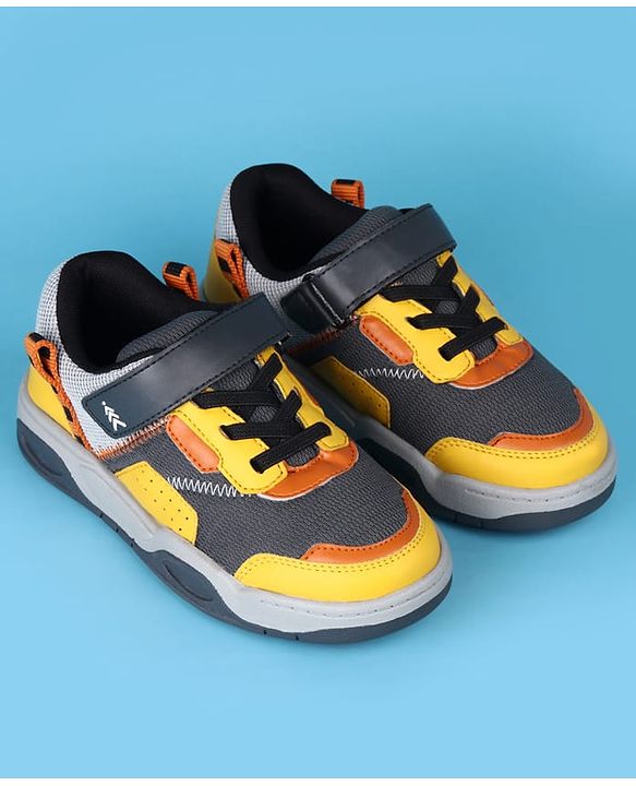 Pine Kids Casual Shoes with Velcro Closure - Yellow