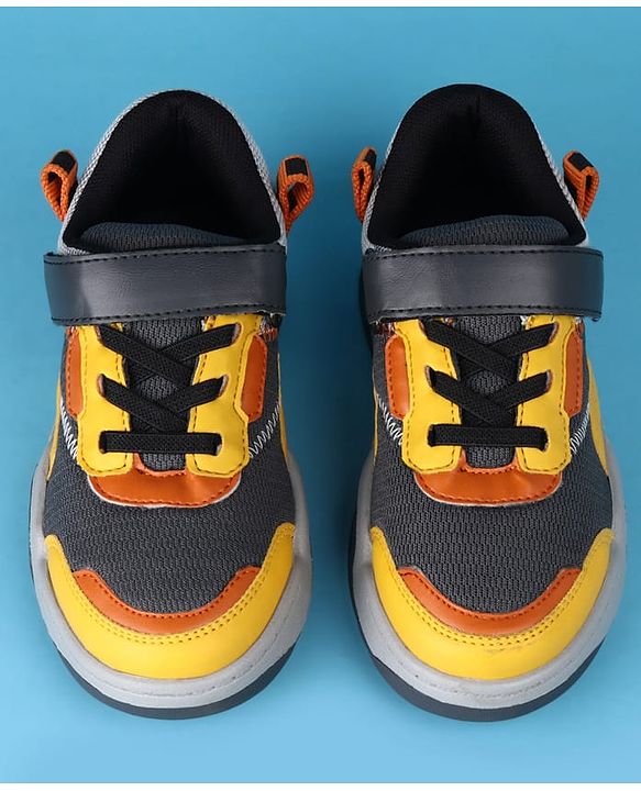 Pine Kids Casual Shoes with Velcro Closure - Yellow