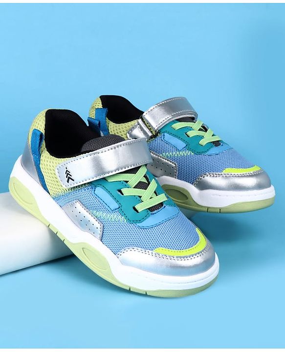 Pine Kids Casual Shoes with Velcro Closure - Green & Teal