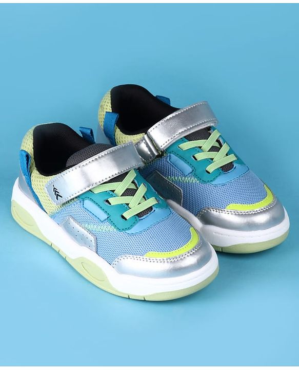 Pine Kids Casual Shoes with Velcro Closure - Green & Teal