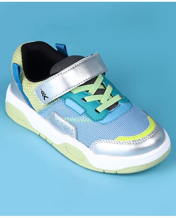 Pine Kids Casual Shoes with Velcro Closure - Green & Teal