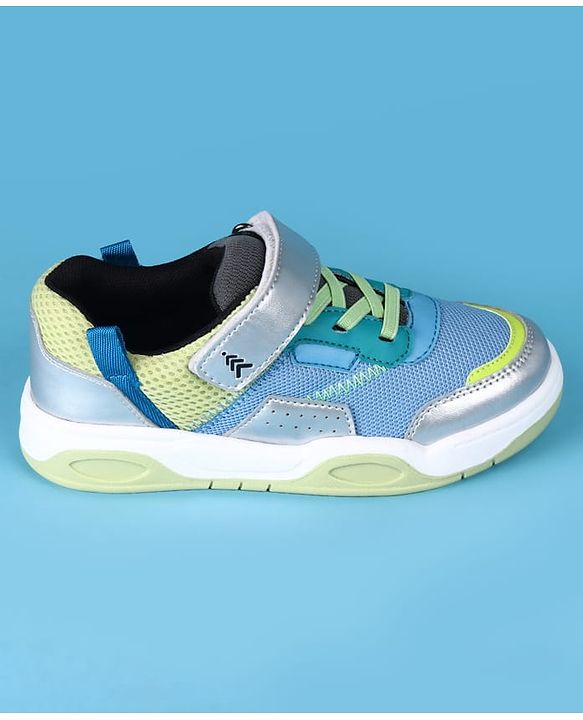 Pine Kids Casual Shoes with Velcro Closure - Green & Teal