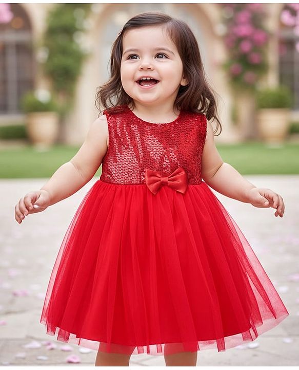 Babyhug Sleeveless Party Wear Gown with Corsage - Blue