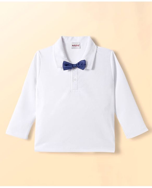 Babyhug Knit Full Sleeves Checks 3 Piece Party Suit With Bow Applique - Navy Blue & White