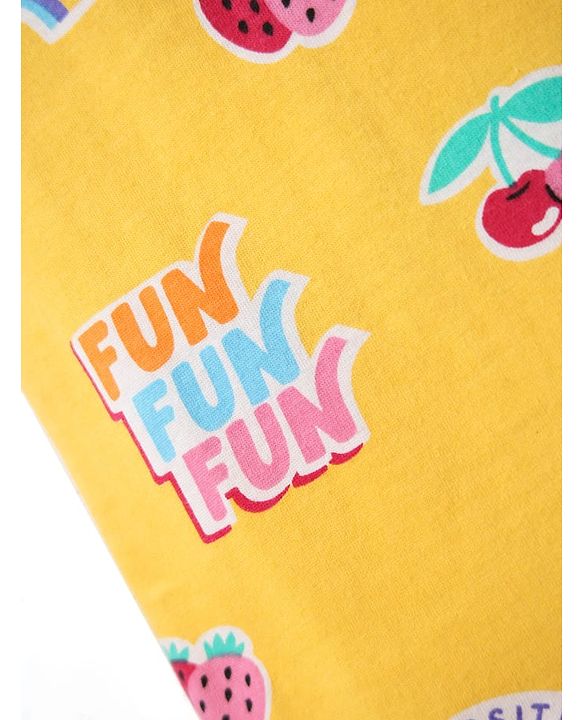 Babyhug 100% Cotton Knit Half Sleeves Co-ords Short Night Suit With Floral Print - Yellow