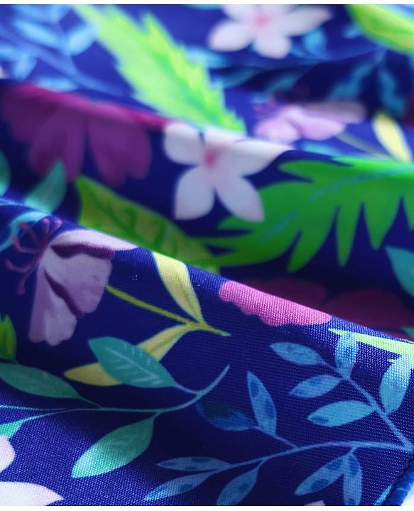 Babyhug Water Repellant Sleeveless Frock Swimsuit With Floral Print - Purple