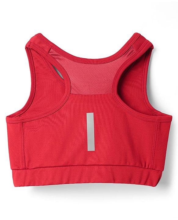 Pine Active Sleeveless Stretchable Sports Bra Solid Colour - Maroon
