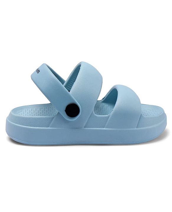 Pine Kids Back Strap Solid Color Clogs - Blue