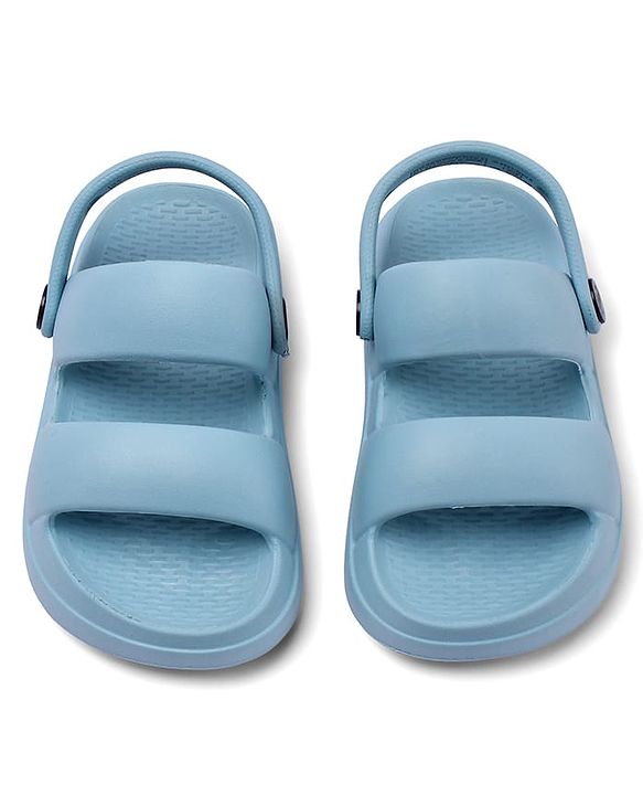 Pine Kids Back Strap Solid Color Clogs - Blue