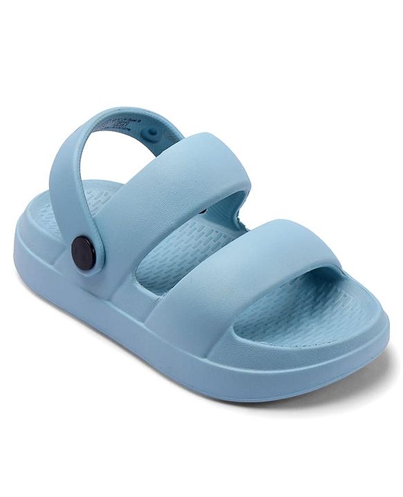 Pine Kids Back Strap Solid Color Clogs - Blue