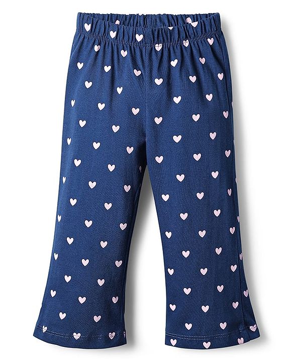 Babyhug Cotton Knit Half Sleeves Night Suit With Dino Print - Navy Blue