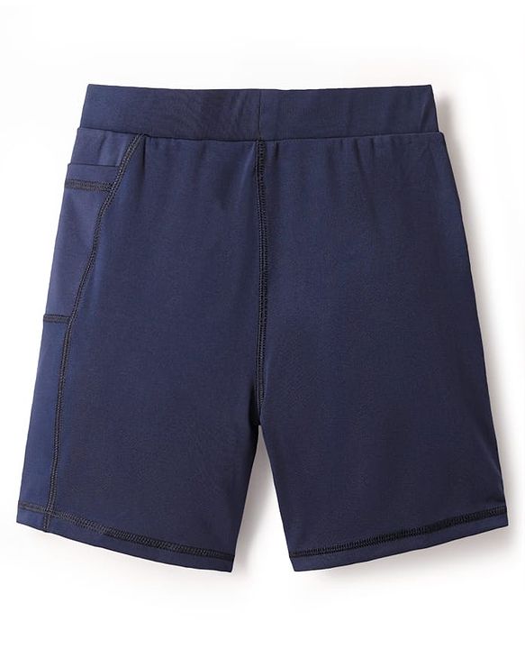 Pine Active Premium Knit Ultra Comfort Super Stretch Aero Soft Solid Cycling Shorts - Navy Blue