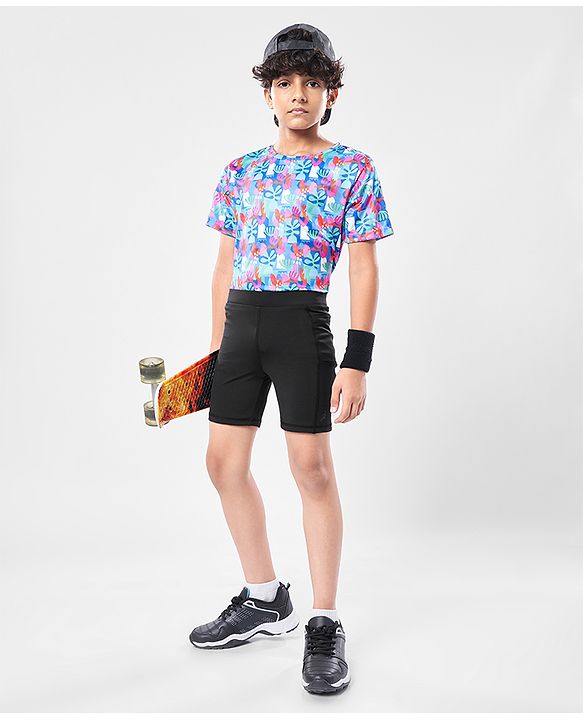 Pine Active Premium Knit Ultra Comfort Super Stretch Aero Soft Solid Cycling Shorts - Navy Blue