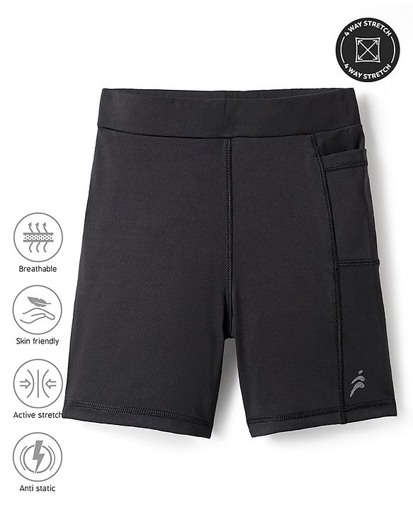 Pine Active Premium Knit Ultra Comfort Super Stretch Aero Soft Solid Cycling Shorts - Navy Blue