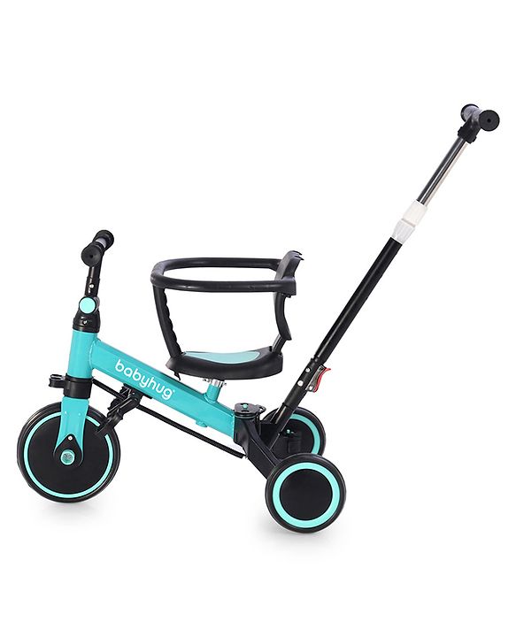 Babyhug Most Advanced 5 in 1 Tricycle with Adjustable Parent Handle - Aqua Blue