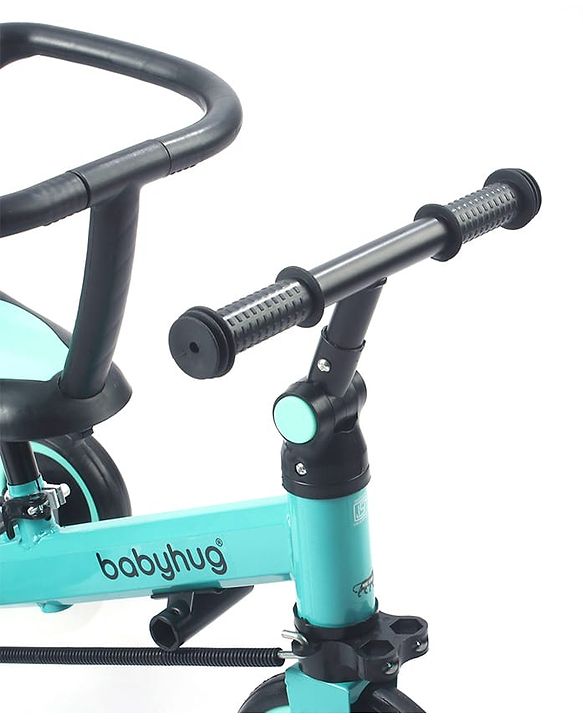 Babyhug 7 in 1 Baby Cycle Tricycle with Adjustable Parent Handle - Aqua Blue