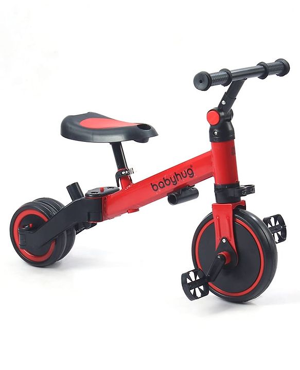 Babyhug 7 in 1 Baby Cycle Tricycle with Adjustable Parent Handle - Yellow