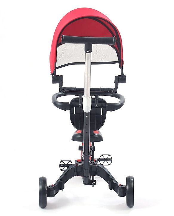Babyhug 7 in 1 Baby Cycle Tricycle with Adjustable Parent Handle - Yellow