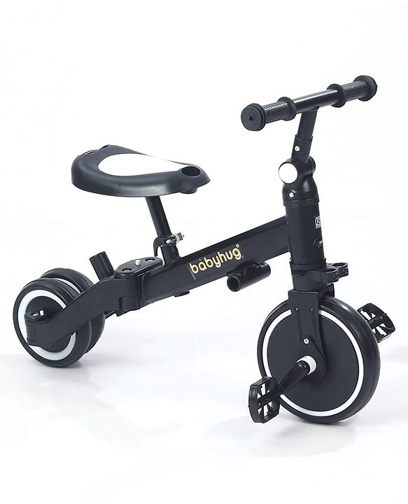 Babyhug 7 in 1 Baby Cycle Tricycle with Adjustable Parent Handle - Yellow