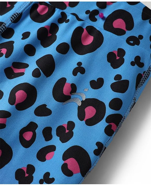 Pine Active Knit Full Length Super Stretch Leggings with Cheetah Print - Multicolor