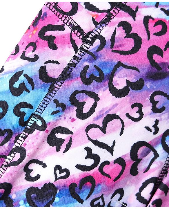 Pine Active Knit Full Length Super Stretch Printed Leggings - Multicolor
