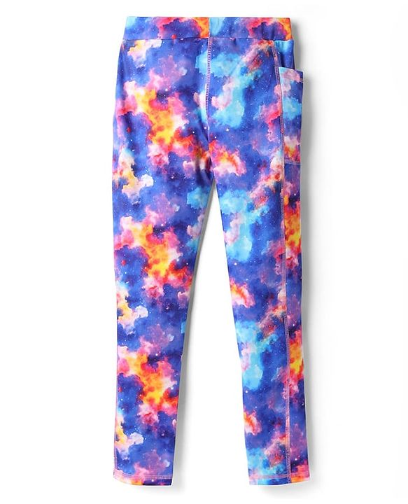 Pine Active Knit Full Length Super Stretch Printed Leggings - Multicolor