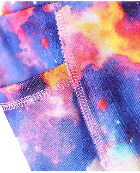 Pine Active Knit Full Length Super Stretch Printed Leggings - Multicolor