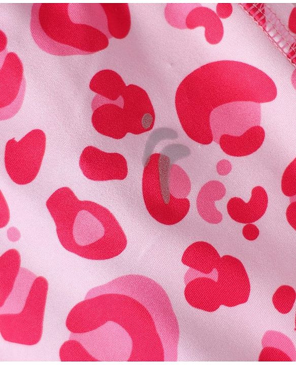 Pine Active Knit Full Length Super Stretch Printed Leggings - Pink