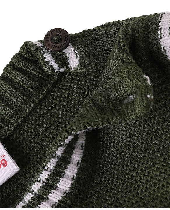 Babyhug Knit Sleeveless Solid Color Sweater Vest - Navy Blue