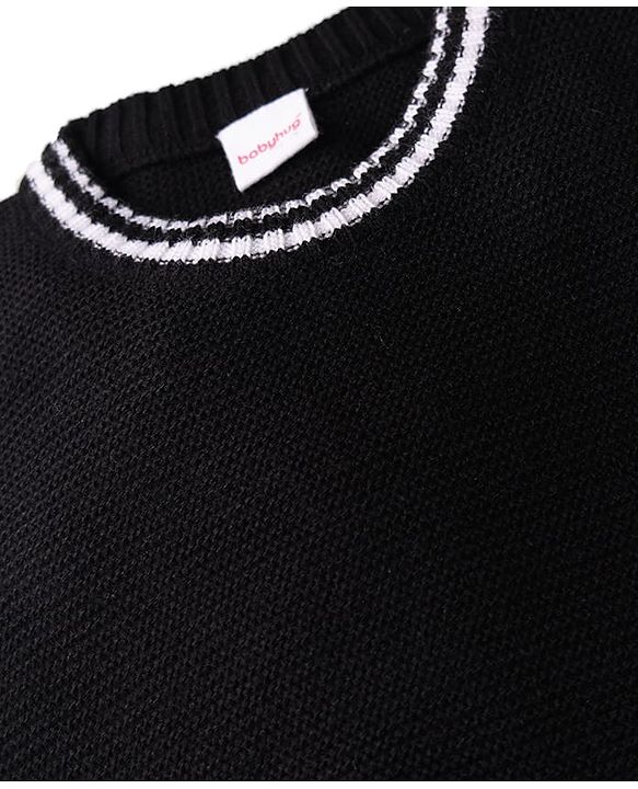 Babyhug Knit Sleeveless Solid Color Sweater Vest - Navy Blue