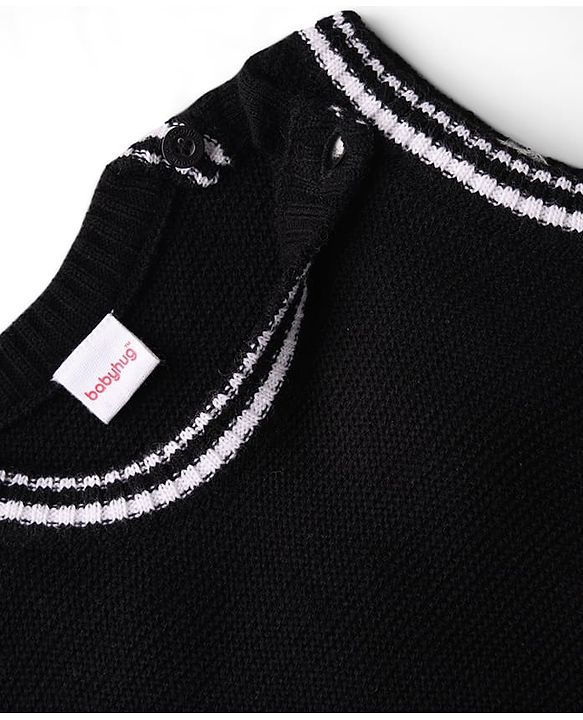 Babyhug Knit Sleeveless Solid Color Sweater Vest - Navy Blue