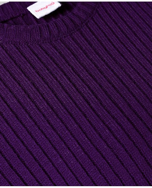 Babyhug Knit Full Sleeves Solid Color Pullover Sweater - Olive Green