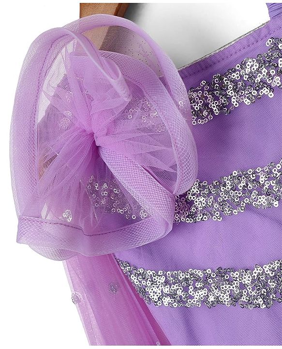 Babyhug Woven Lehenga Choli Set With Sequin Detailing & Dupatta - Lavender
