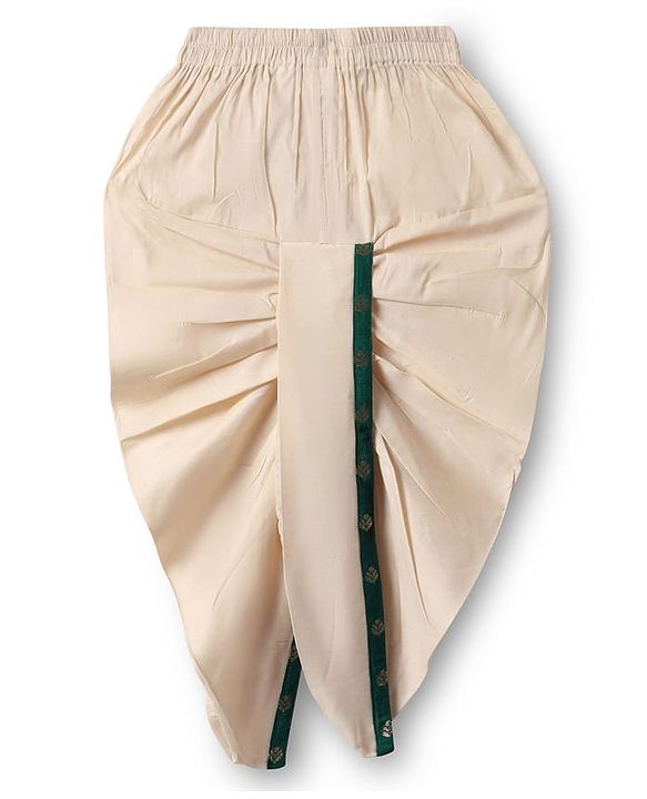 Babyhug Woven Full Sleeves Mandarin Collared Kurta & Dhoti Set With Foil Print - Green