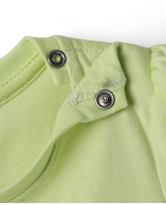 Babyhug Cotton Knit Half Sleeves Shorts Night Suit With Floral Print - Light Green & Pink