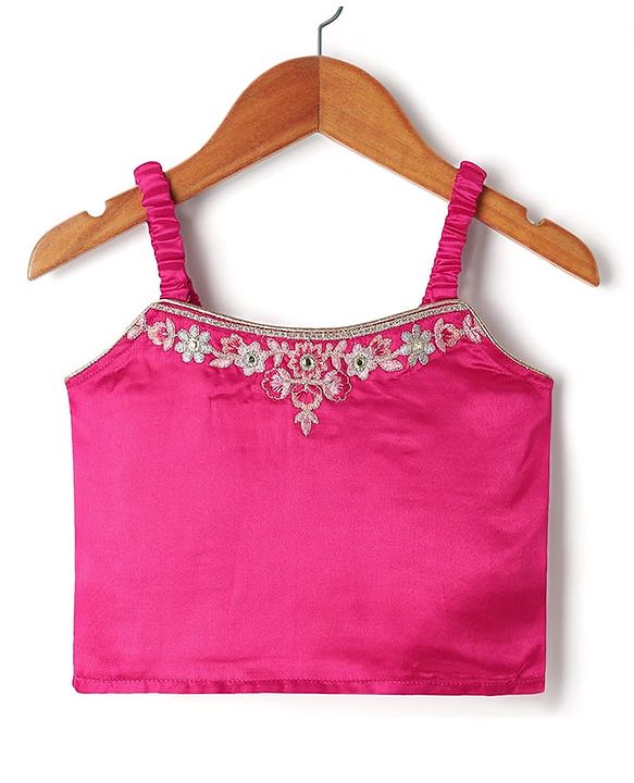 Babyhug Woven Sleeveless Indo Western Set With Floral Print - Pink