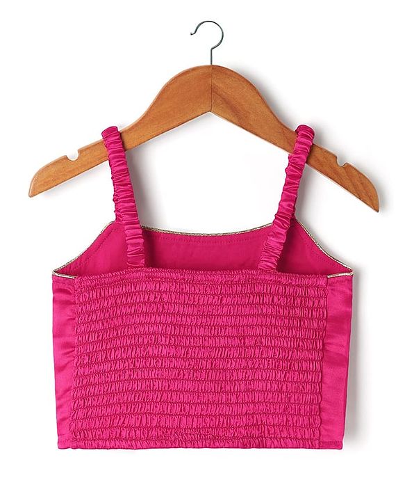 Babyhug Woven Sleeveless Indo Western Set With Floral Print - Pink