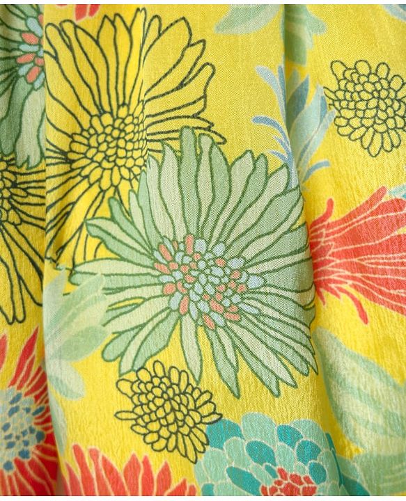 Babyhug Woven Flutter Sleeves Indo Western Set With Floral Print & Dupatta - Yellow