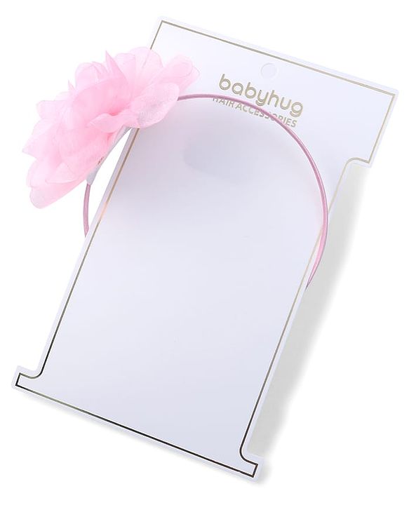 Babyhug Free size Floral Applique HairBand -  Pink