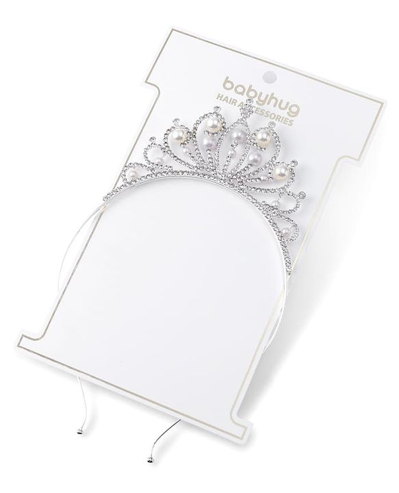 Babyhug Silver Plated Hairband Tiara - Silver
