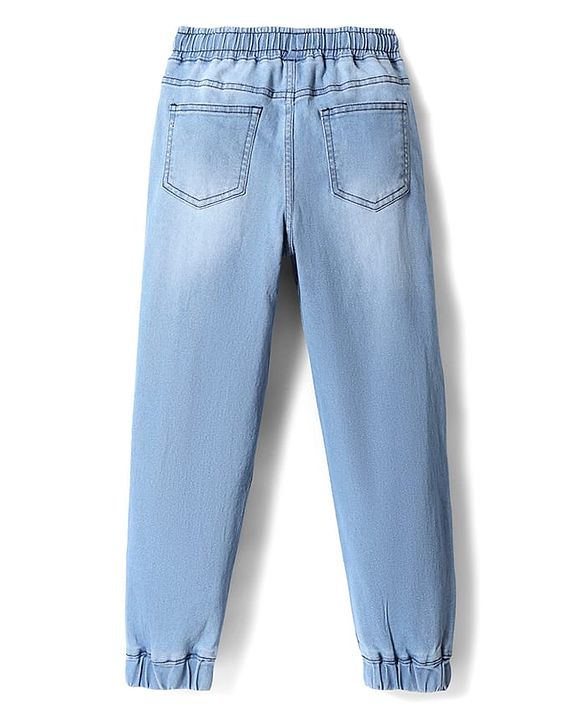 Pine Kids Denim Woven Full Length Washed Jeans - Blue