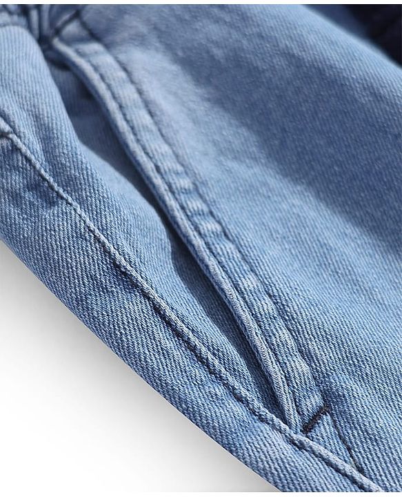 Pine Kids Denim Woven Full Length Washed Jeans - Blue