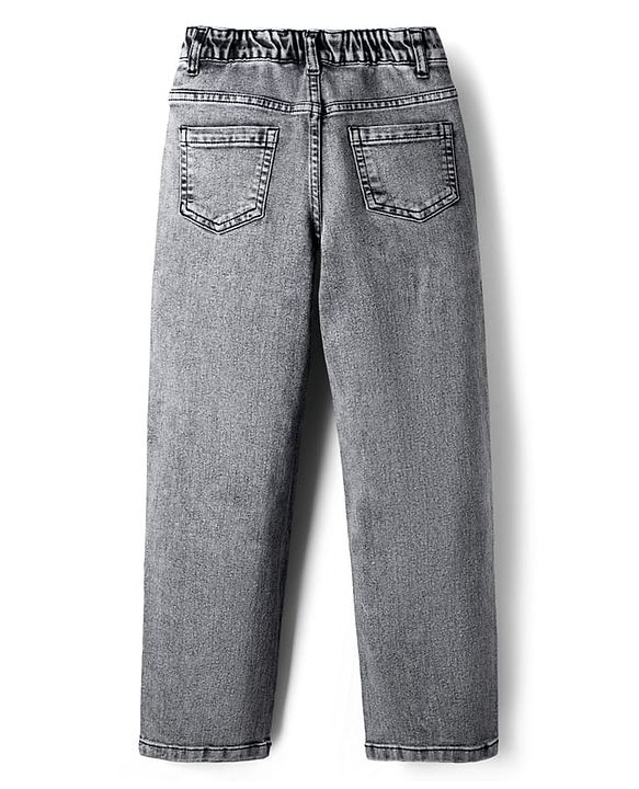Pine Kids Woven Full Length Washed Jeans - Grey