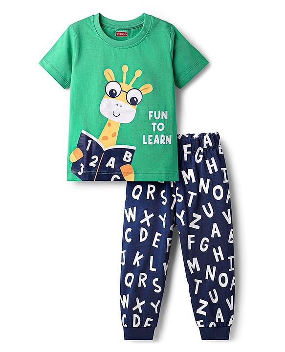Babyhug Cotton Knit Full Sleeves Striped & Text Graphics T-Shirts Pack of 3 - Multicolour main image 0