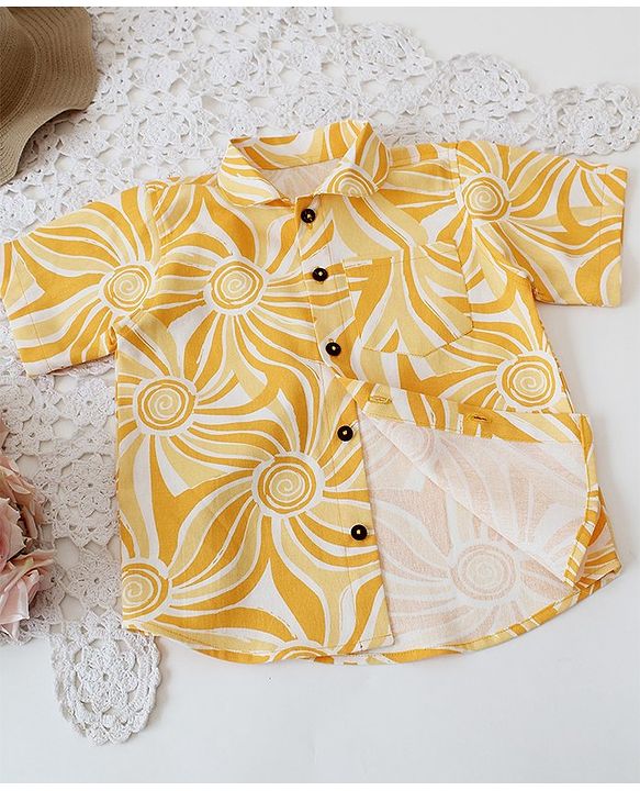 Buy Qvink Cotton Linen Half Sleeves Abstract Printed Coordinating